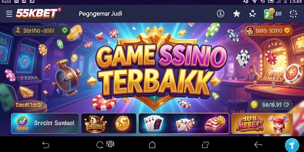 Tampilan gameplay kasino yang menegangkan dan menarik di 55KBET.