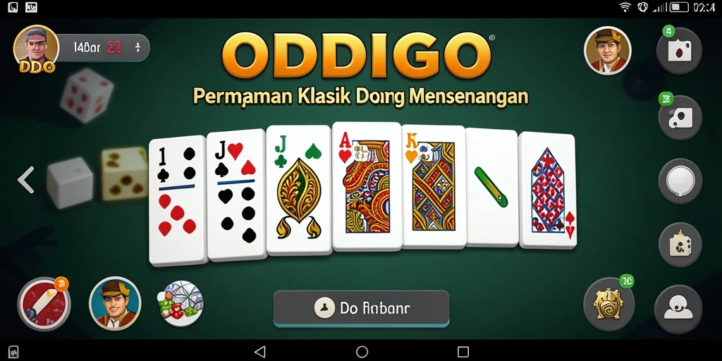 Tampilan gameplay menarik dalam permainan Domino ODDIGO.